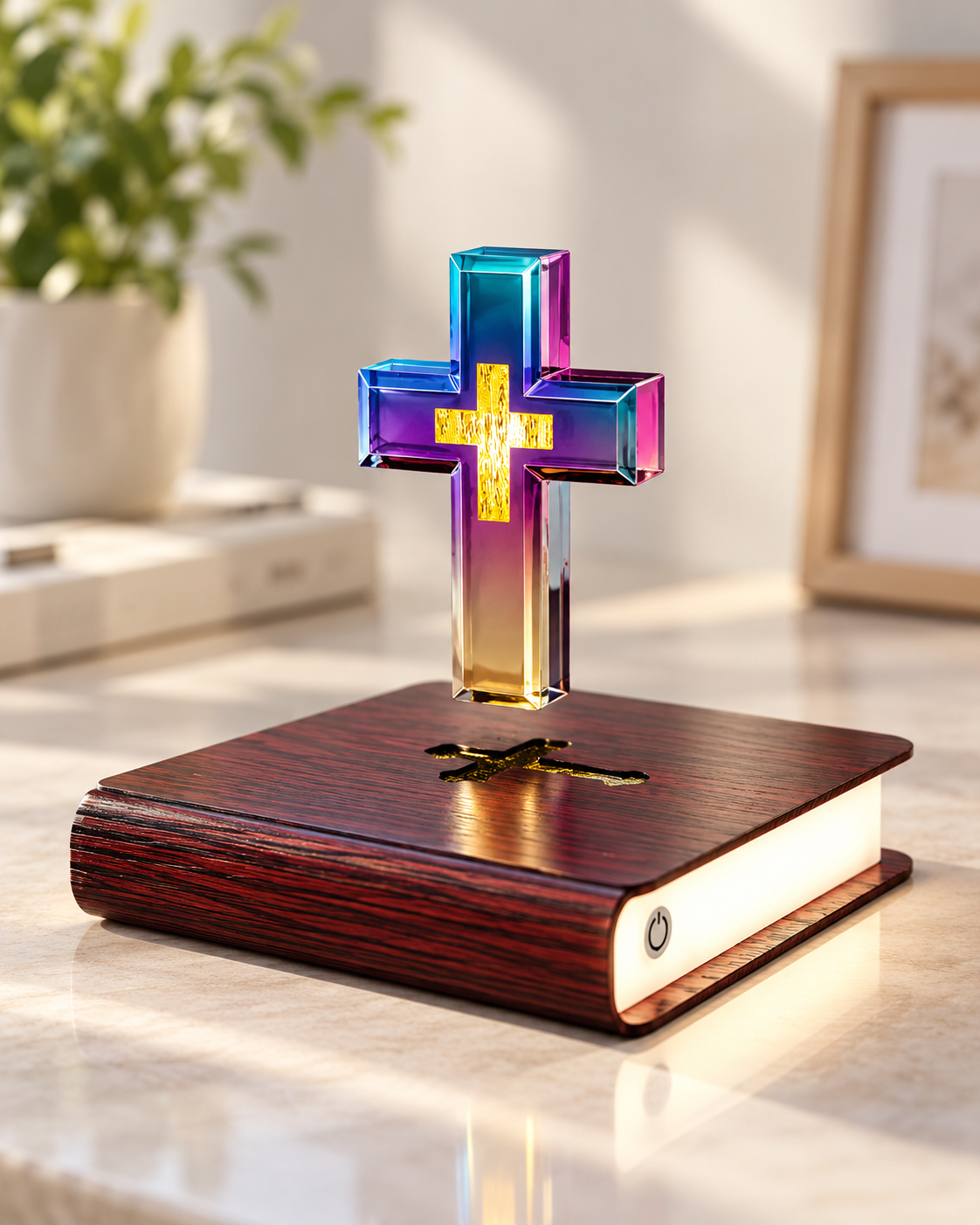 FaithLume™ Floating Cross Lamp