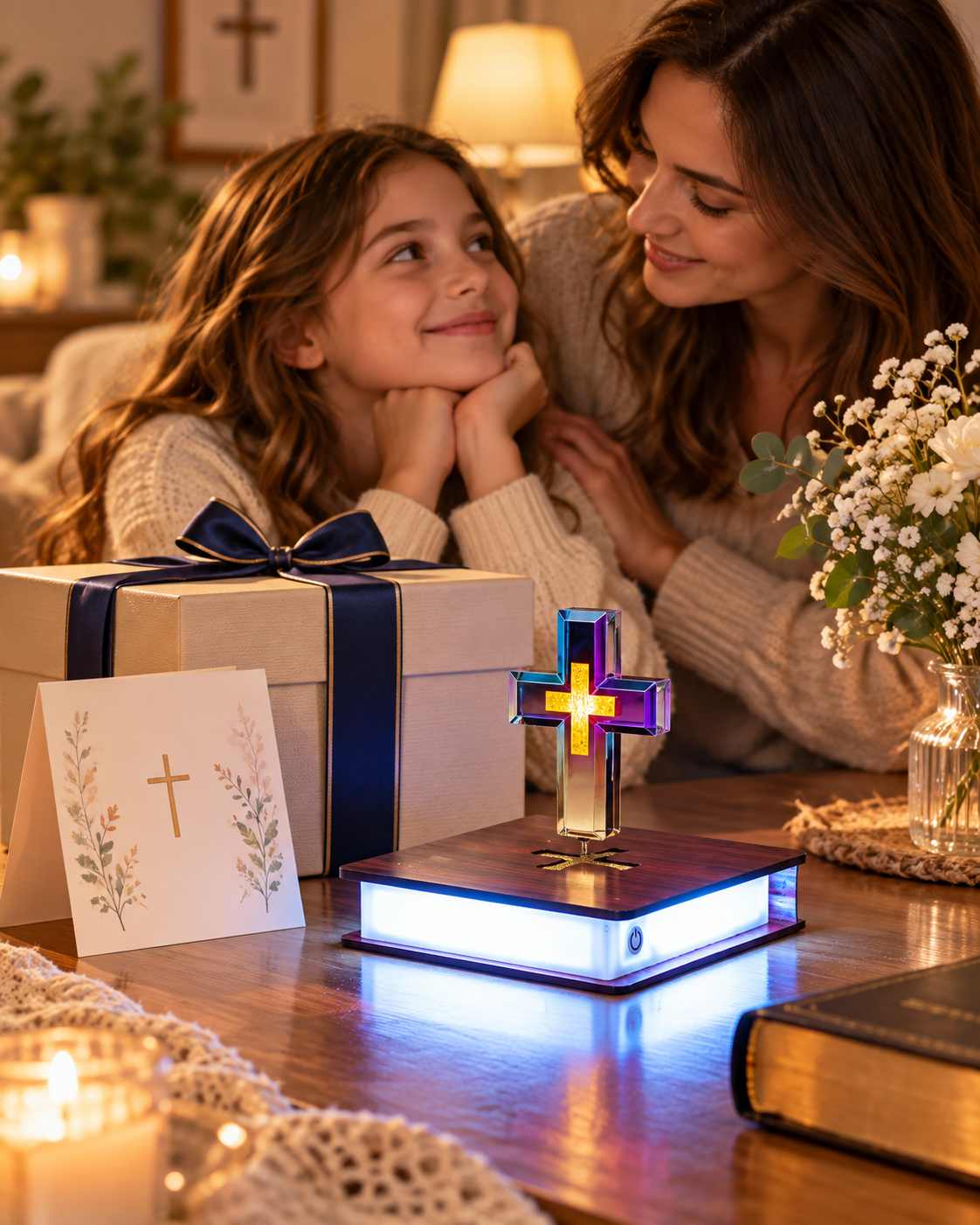 FaithLume™ Floating Cross Lamp