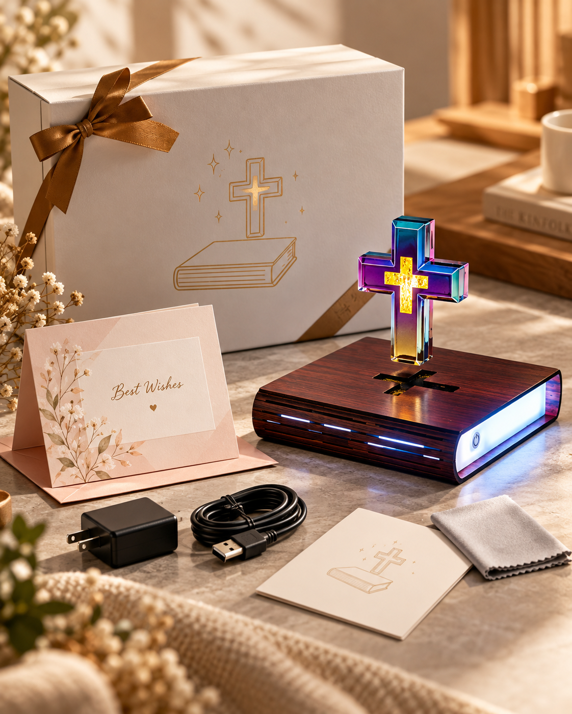 FaithLume™ Floating Cross Lamp