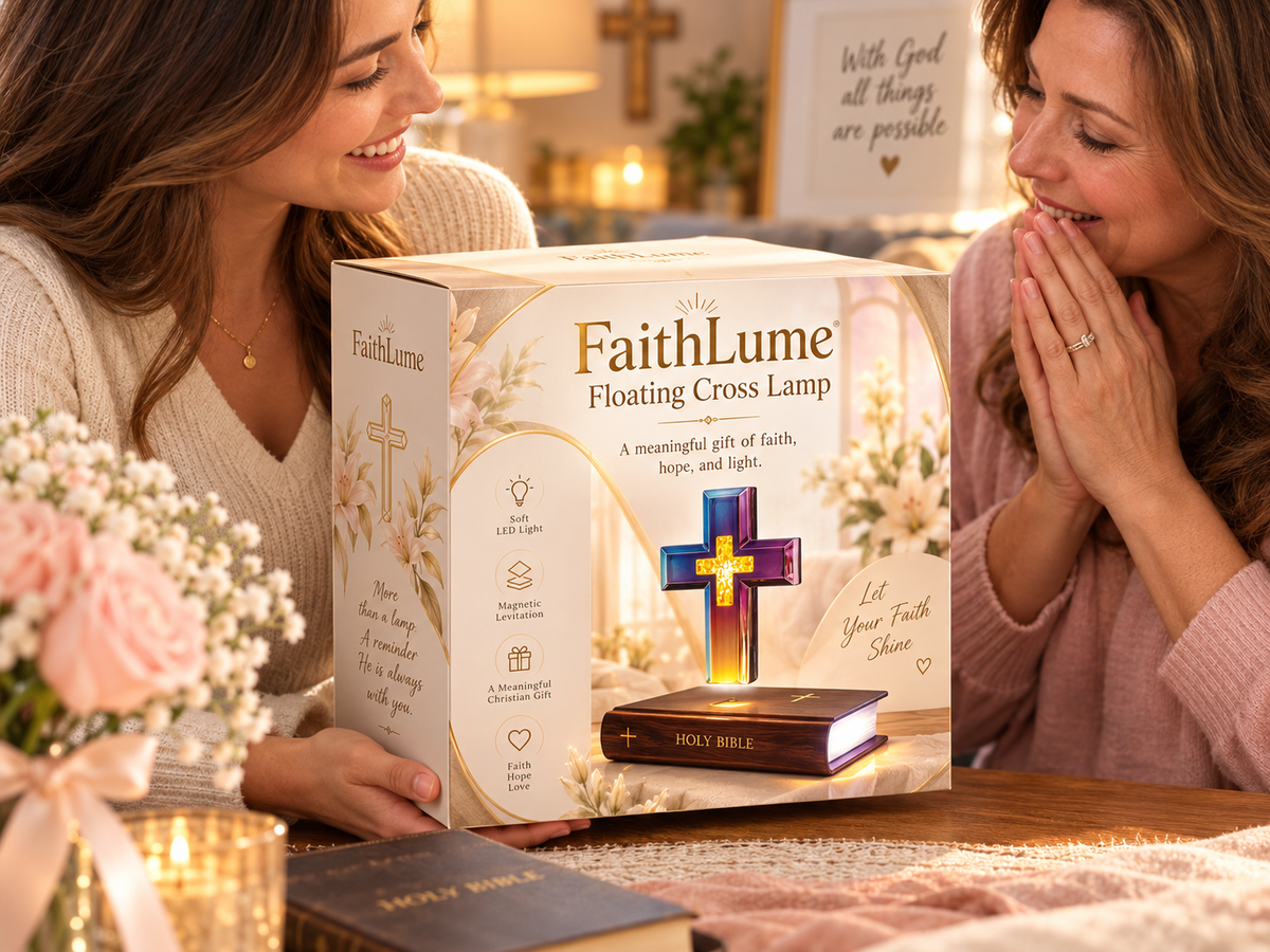 FaithLume™ Floating Cross Lamp